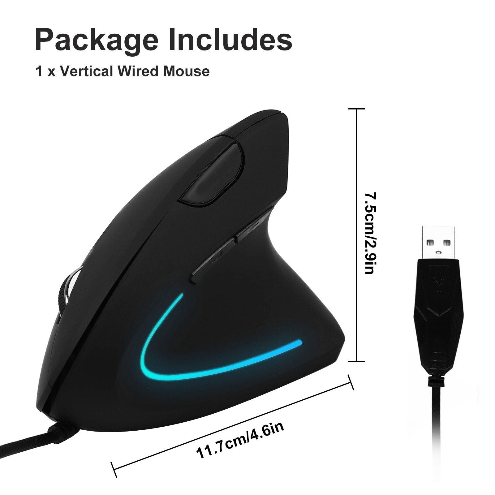 Ergonomic Optical Vertical Mouse