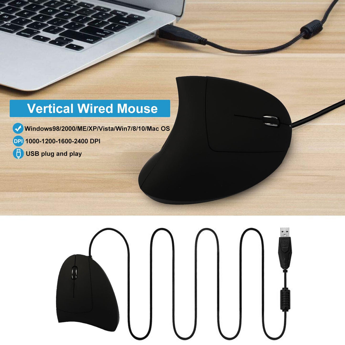 Ergonomic Optical Vertical Mouse