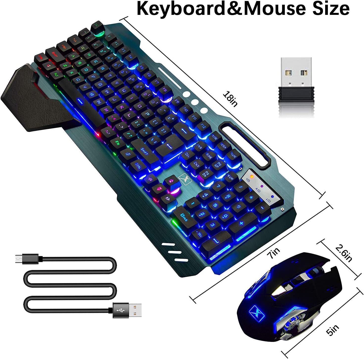 Wireless Gaming Keyboard and Mouse