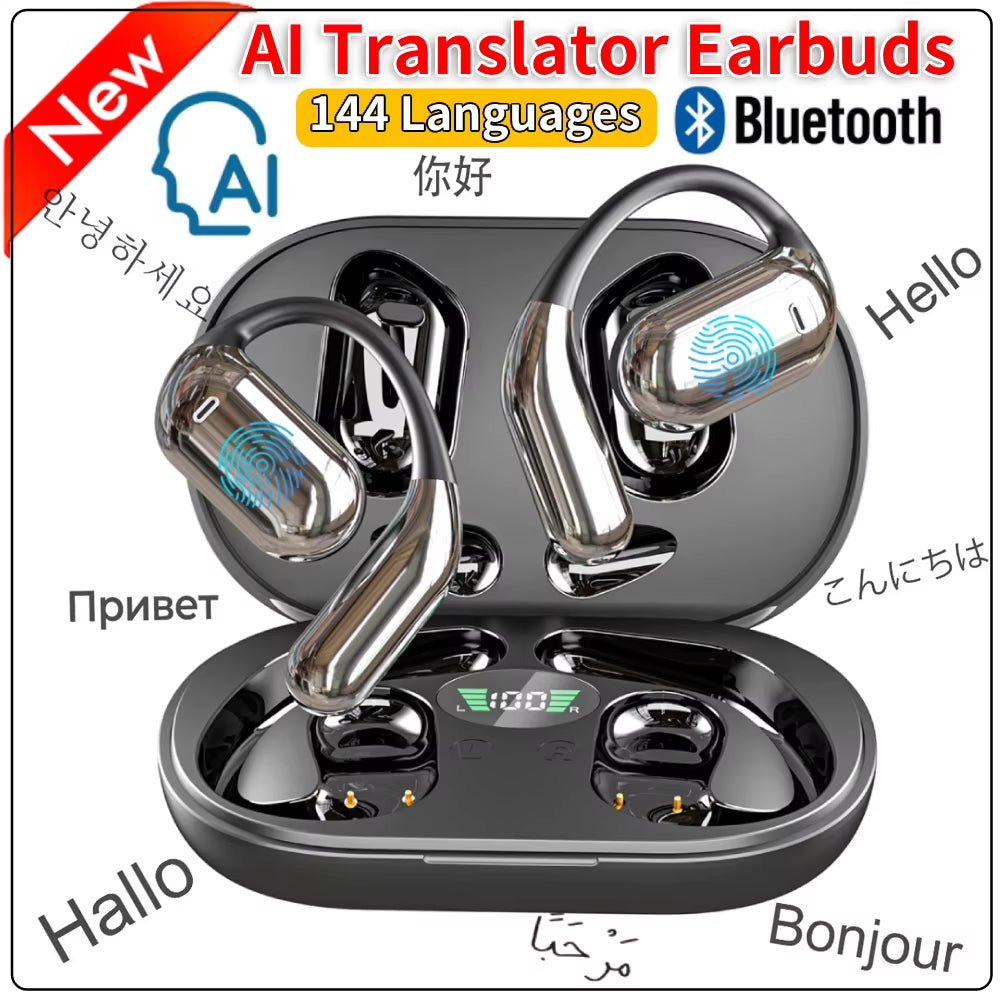 144 Languages Real-Time Translator Earbuds